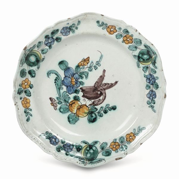 Piatto<BR>Campania, Cerreto Sannita, verso la fine del XVIII secolo  - Asta Maioliche e Porcellane - Associazione Nazionale - Case d'Asta italiane