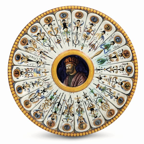 Piatto da mezzina<BR>Doccia, Manifattura Ginori, 1873 circa  - Asta Maioliche e Porcellane - Associazione Nazionale - Case d'Asta italiane