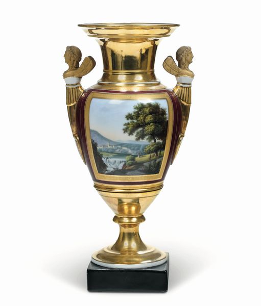 Vaso<BR>Parigi, 1830 circa  - Asta Maioliche e Porcellane - Associazione Nazionale - Case d'Asta italiane