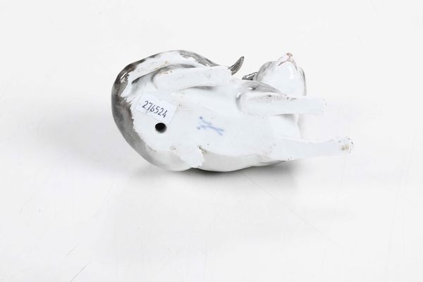 Figurina di gatto <BR>Meissen, 1900-1924  - Asta Maioliche e Porcellane - Associazione Nazionale - Case d'Asta italiane