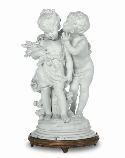 Scultura La Fiducia<BR>Francia, Manifattura indeterminata, fine XIX o inizio XX secolo  - Asta Maioliche e Porcellane - Associazione Nazionale - Case d'Asta italiane