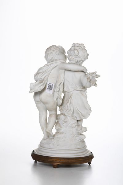 Scultura La Fiducia<BR>Francia, Manifattura indeterminata, fine XIX o inizio XX secolo  - Asta Maioliche e Porcellane - Associazione Nazionale - Case d'Asta italiane