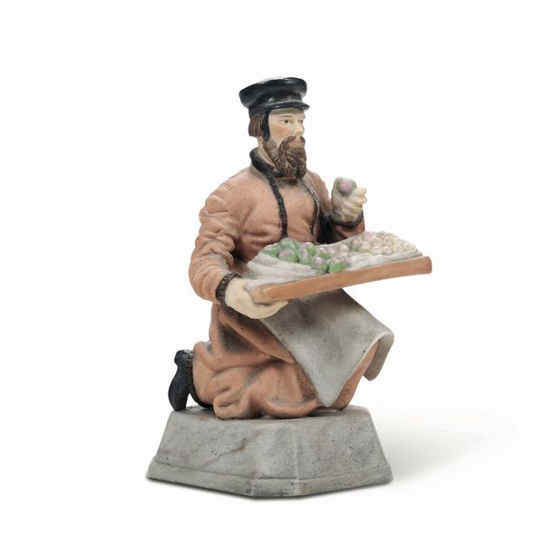 Figurina <BR>Russia, Verbilki (Mosca), Manifattura Gardner, ultimo terzo del XIX secolo<BR>  - Asta Maioliche e Porcellane - Associazione Nazionale - Case d'Asta italiane