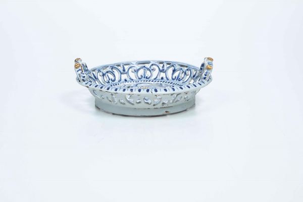 Cestino traforato<BR>Faenza, seconda met del XVII secolo  - Asta Maioliche e Porcellane - Associazione Nazionale - Case d'Asta italiane