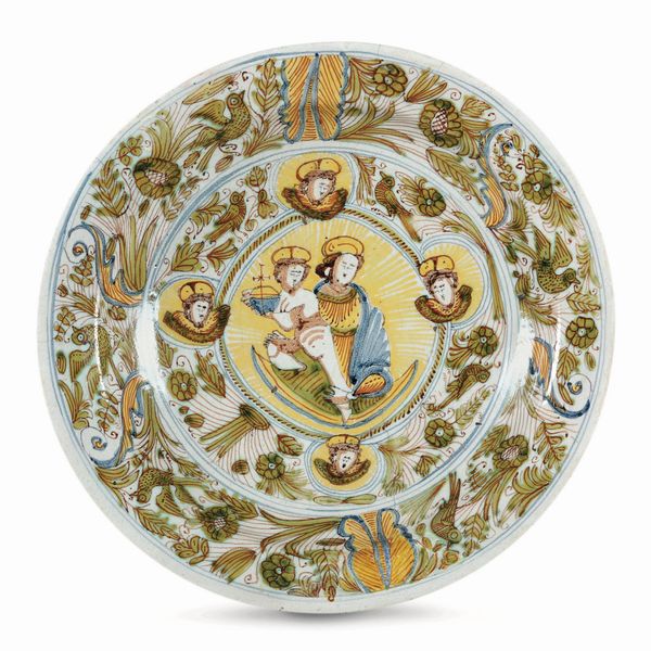 Alzata<BR>Deruta, XVII secolo<BR>  - Asta Maioliche e Porcellane - Associazione Nazionale - Case d'Asta italiane