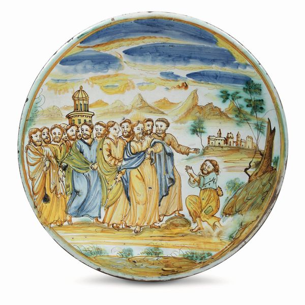 Piatto<BR>Deruta, XVII secolo<BR>  - Asta Maioliche e Porcellane - Associazione Nazionale - Case d'Asta italiane