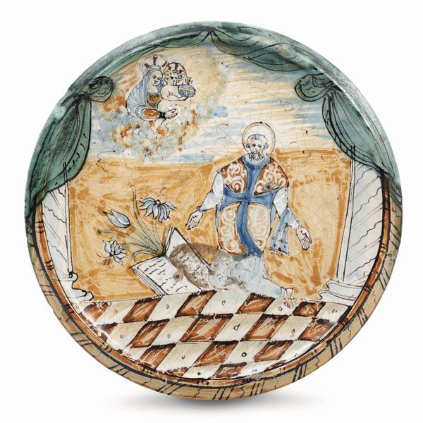 Alzata <BR>Deruta, inizio XVIII secolo<BR>  - Asta Maioliche e Porcellane - Associazione Nazionale - Case d'Asta italiane