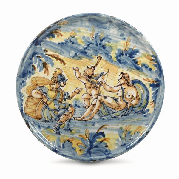 Sottocoppa<BR>Liguria, prima met del XVII secolo <BR>  - Asta Maioliche e Porcellane - Associazione Nazionale - Case d'Asta italiane