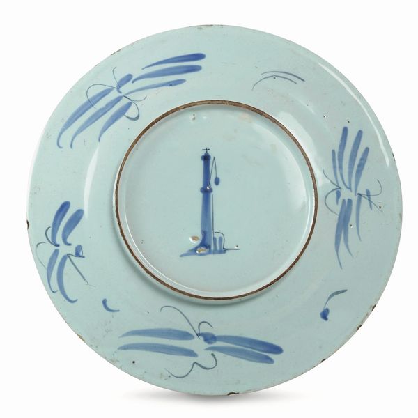 Grande piatto<BR>Albisola, probabilmente Fabbrica Grosso, XVII secolo<BR>  - Asta Maioliche e Porcellane - Associazione Nazionale - Case d'Asta italiane