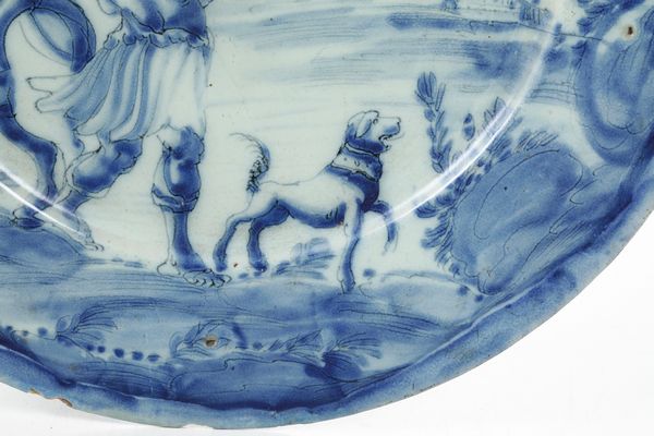 Grande piatto <BR>Savona, fine del XVII - inizio del XVIII secolo  - Asta Maioliche e Porcellane - Associazione Nazionale - Case d'Asta italiane