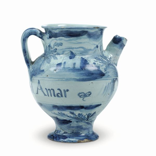 Orciolo<BR>Savona, XVIII secolo<BR>  - Asta Maioliche e Porcellane - Associazione Nazionale - Case d'Asta italiane