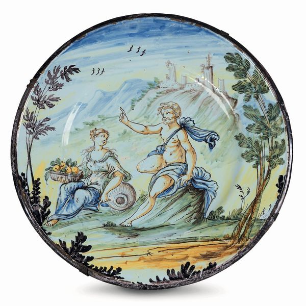 Grande piatto<BR>Lodi, 1740 circa <BR>  - Asta Maioliche e Porcellane - Associazione Nazionale - Case d'Asta italiane