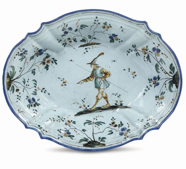 Bacinella <BR>Pavia, prima met del XVIII secolo  - Asta Maioliche e Porcellane - Associazione Nazionale - Case d'Asta italiane