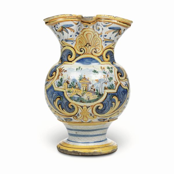 Boccale <BR>Urbania o Pesaro, Fabbrica Mordioni o Bartolucci, met del XVIII secolo<BR>  - Asta Maioliche e Porcellane - Associazione Nazionale - Case d'Asta italiane