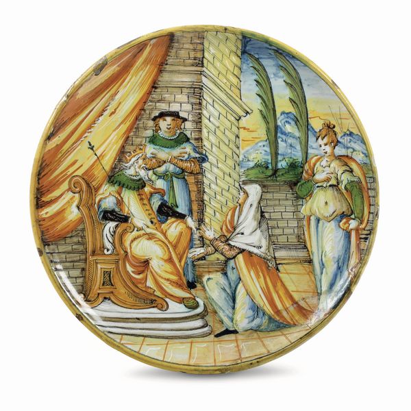 Coppa<BR>Urbino, officina dei Patanazzi, ultimo quarto del XVI secolo  - Asta Maioliche e Porcellane - Associazione Nazionale - Case d'Asta italiane