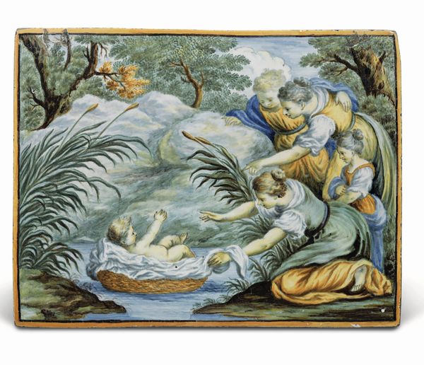 Mattonella <BR>Castelli, Liborio Grue (1702-dopo il 1776)<BR>  - Asta Maioliche e Porcellane - Associazione Nazionale - Case d'Asta italiane