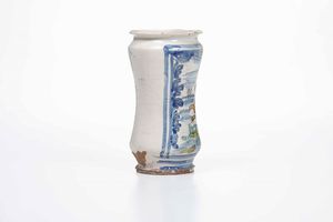 Albarello<BR>Campania (area napoletana), XVIII secolo  - Asta Maioliche e Porcellane - Associazione Nazionale - Case d'Asta italiane