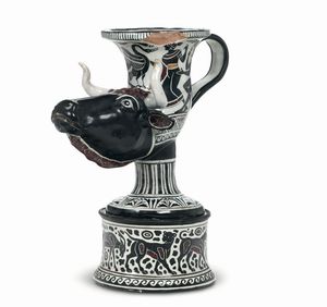 Grande boccale<BR>Napoli, Manifattura Giustiniani (?), 1850 circa<BR>  - Asta Maioliche e Porcellane - Associazione Nazionale - Case d'Asta italiane