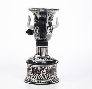 Grande boccale<BR>Napoli, Manifattura Giustiniani (?), 1850 circa<BR>  - Asta Maioliche e Porcellane - Associazione Nazionale - Case d'Asta italiane