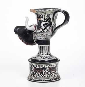 Grande boccale<BR>Napoli, Manifattura Giustiniani (?), 1850 circa<BR>  - Asta Maioliche e Porcellane - Associazione Nazionale - Case d'Asta italiane