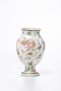 Piccolo vaso<BR>Torino, Manifattura di Vinovo, periodo Hannong, 1776-1779<BR>  - Asta Maioliche e Porcellane - Associazione Nazionale - Case d'Asta italiane