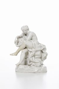 Figurina Il bagno di Venere<BR>Torino, Manifattura di Vinovo, periodo Hannong, 1776-1779<BR>  - Asta Maioliche e Porcellane - Associazione Nazionale - Case d'Asta italiane