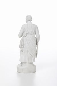 Figura di San Tommaso<BR>Torino, Manifattura di Vinovo, periodo Lomello, 1815-1825  - Asta Maioliche e Porcellane - Associazione Nazionale - Case d'Asta italiane