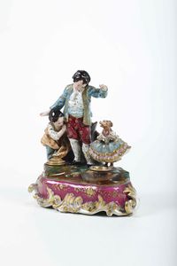 Calamaio<BR>Francia, Fontainebleau, manifattura di Jacob Petit, 1850 circa  - Asta Maioliche e Porcellane - Associazione Nazionale - Case d'Asta italiane