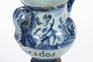 Orciolo<BR>Savona, XVIII secolo<BR>  - Asta Maioliche e Porcellane - Associazione Nazionale - Case d'Asta italiane