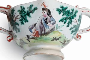 Quattro oggetti <BR>Milano, Manifattura di Felice Clerici, 17561780  - Asta Maioliche e Porcellane - Associazione Nazionale - Case d'Asta italiane