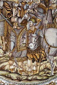 Grande piatto <BR>Castelli, Francesco Grue, 1640-1650  - Asta Maioliche e Porcellane - Associazione Nazionale - Case d'Asta italiane