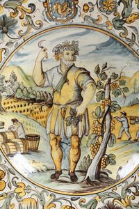Piatto<BR>Castelli, Francesco Grue, 1650-1660<BR>  - Asta Maioliche e Porcellane - Associazione Nazionale - Case d'Asta italiane