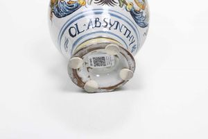 Orciolo<BR>Castelli, Bottega dei Gentile, ultimo quarto del XVII secolo<BR>  - Asta Maioliche e Porcellane - Associazione Nazionale - Case d'Asta italiane