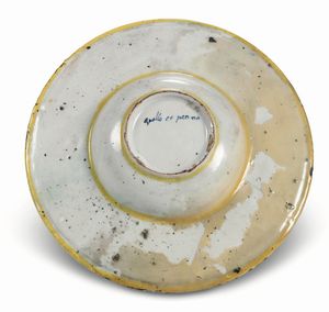 Piatto<BR>Casteldurante, bottega dei Picchi, maniera di Andrea da Negroponte, 1550-1560 circa<BR>  - Asta Maioliche e Porcellane - Associazione Nazionale - Case d'Asta italiane