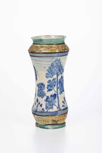 Albarello <BR>Sicilia, Caltagirone, XVIII-XIX secolo  - Asta Maioliche e Porcellane - Associazione Nazionale - Case d'Asta italiane