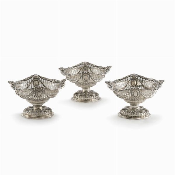 COPPIA DI CESTINE, LONDRA, 1896, ARGENTIERE GOLDSMITHS & SILERSMITHS Co  - Asta ASTA A TEMPO | ARGENTI ITALIANI ED EUROPEI - Associazione Nazionale - Case d'Asta italiane