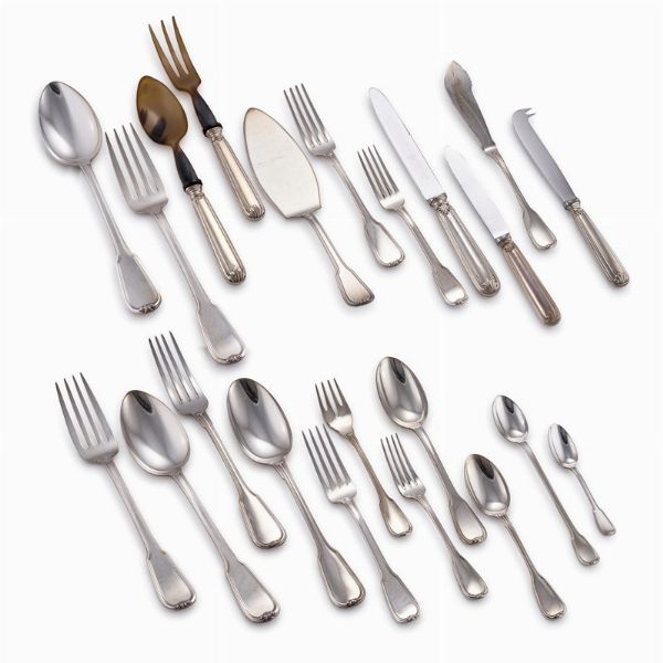 GRUPPO DI POSATE, ALESSANDRIA, SECOLO XX, MANIFATTURA  CESA  - Asta ASTA A TEMPO | ARGENTI ITALIANI ED EUROPEI - Associazione Nazionale - Case d'Asta italiane