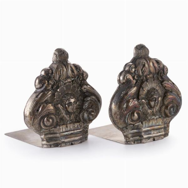 DUE COPPIE DI REGGI LIBRI  - Asta ASTA A TEMPO | ARGENTI ITALIANI ED EUROPEI - Associazione Nazionale - Case d'Asta italiane