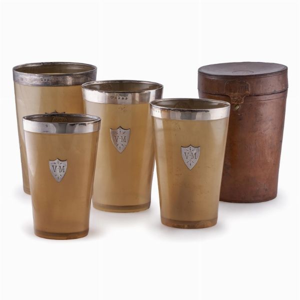 QUATTRO BICCHIERI, BIRMINGHAM, 1889, ARGENTIERE PEMBROOK & DICKINS  - Asta ASTA A TEMPO | ARGENTI ITALIANI ED EUROPEI - Associazione Nazionale - Case d'Asta italiane