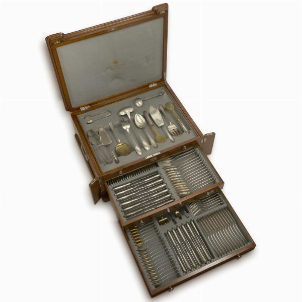 SERVITO DI POSATE, MILANO, SECOLO XX, ARGENTIERE CALDERONI  - Asta ASTA A TEMPO | ARGENTI ITALIANI ED EUROPEI - Associazione Nazionale - Case d'Asta italiane