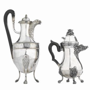 GRANDE CAFFETTIERA, TORINO, 1814 CIRCA, ARGENTIERE LUIGI DE GIORGIS  - Asta ASTA A TEMPO | ARGENTI ITALIANI ED EUROPEI - Associazione Nazionale - Case d'Asta italiane