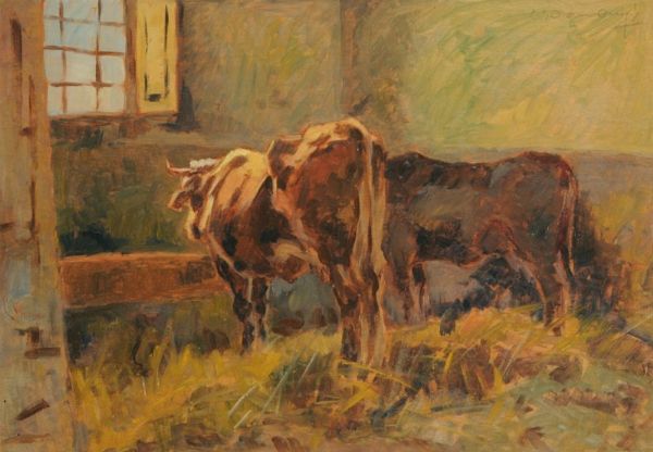 Carlo Domenici : Alla mangiatoia  - Asta Arte Moderna e Contemporanea - Associazione Nazionale - Case d'Asta italiane