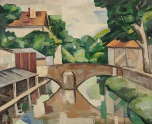 Lentulov Aristarkh Vasilievic (Attribuito) - Paesaggio