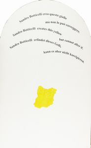 Emilio Isgrò - Giallo Botticelli