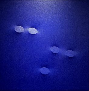 Turi Simeti - Cinque ovali blu