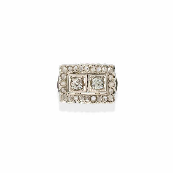 Anello con diamanti  - Asta Gioielli / Summer - Associazione Nazionale - Case d'Asta italiane