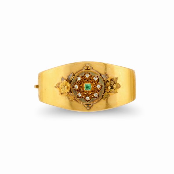 Bracciale rigido con smeraldo  - Asta Gioielli / Summer - Associazione Nazionale - Case d'Asta italiane