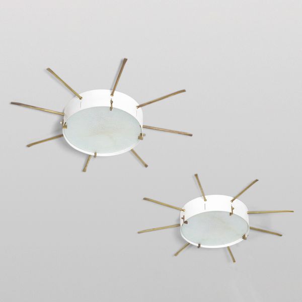 GCME : Coppia di lampade a parete mod. Sole  - Asta Design - Associazione Nazionale - Case d'Asta italiane