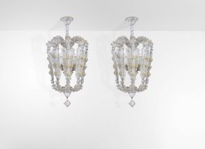 Archimede Seguso - Due lampade a sospensione