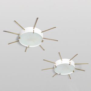 GCME : Coppia di lampade a parete mod. Sole  - Asta Design - Associazione Nazionale - Case d'Asta italiane